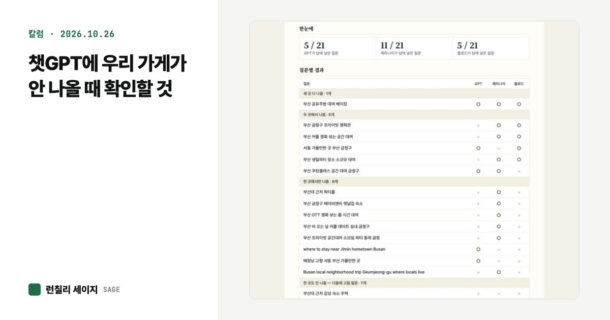 칼럼 그림 미리보기 — 챗GPT에 우리 가게가 안 나올 때 확인할 것